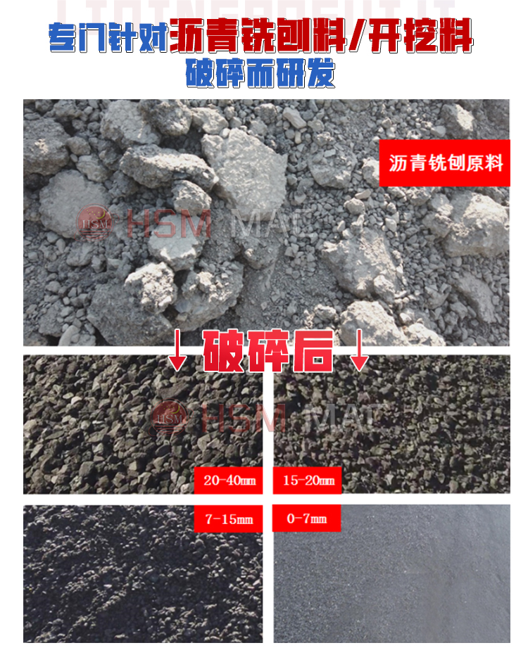 瀝青再生(sheng)破(po)碎機 再生料(liao)破碎篩分(fen)設(she)備 柔(rou)性破碎(sui)機 雙齒輥破(po)碎機生産廠(chang)傢(jia) 
